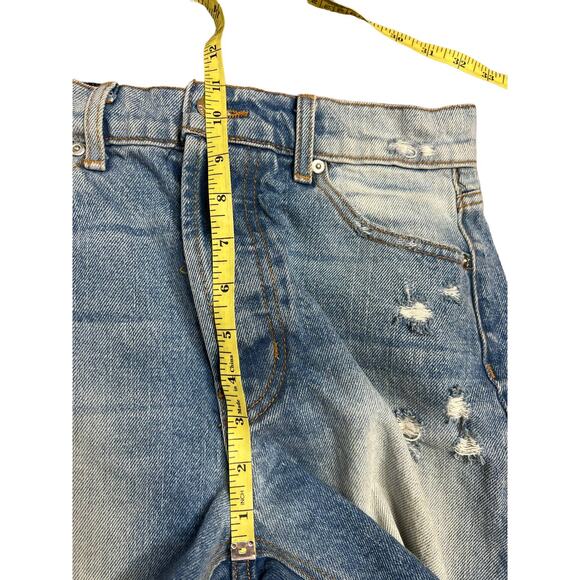 Revice (Revolve) 90s Cutoff High Waisted Jean Shorts Distressed Raw Hem Size 27 - Picture 11 of 13